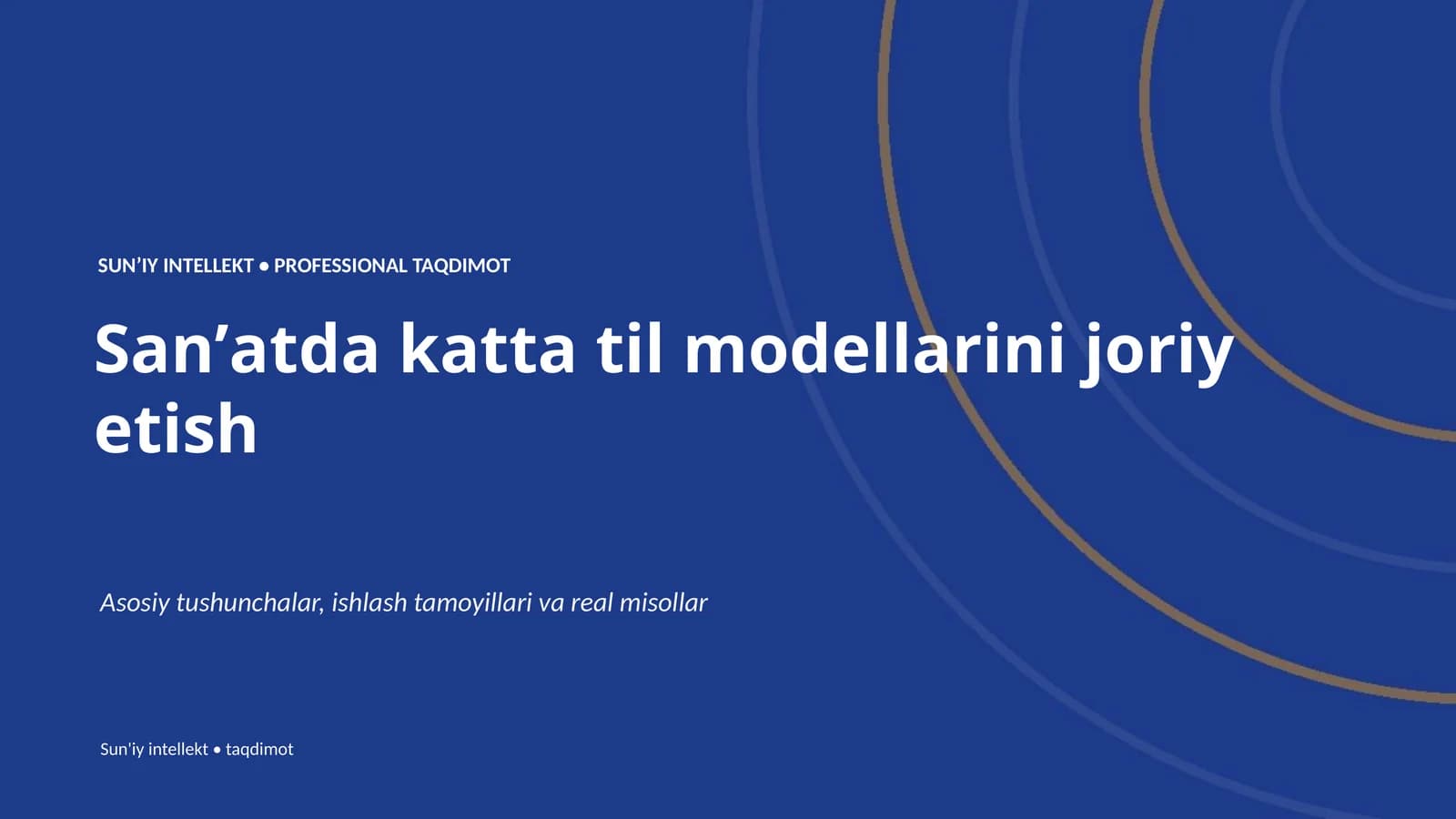 SUNʼIY INTELLEKT • PROFESSIONAL TAQDIMOT