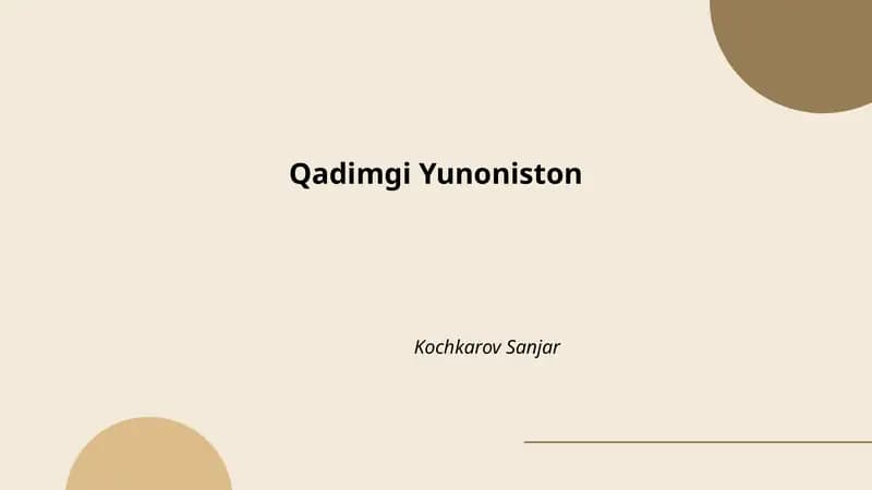 Qadimgi Yunoniston