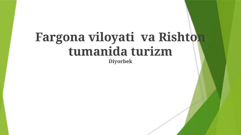 Farg'ona va Rishton: Amaliy Ma'lumot va Logistika