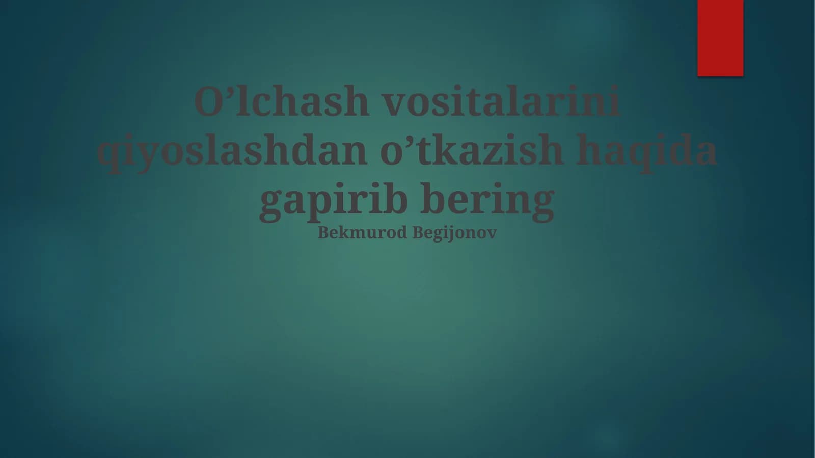 O'lchov Asboblarini Taqqoslashning Asosiy Omillari