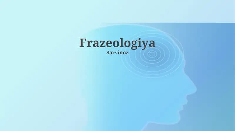 Frazeologiya