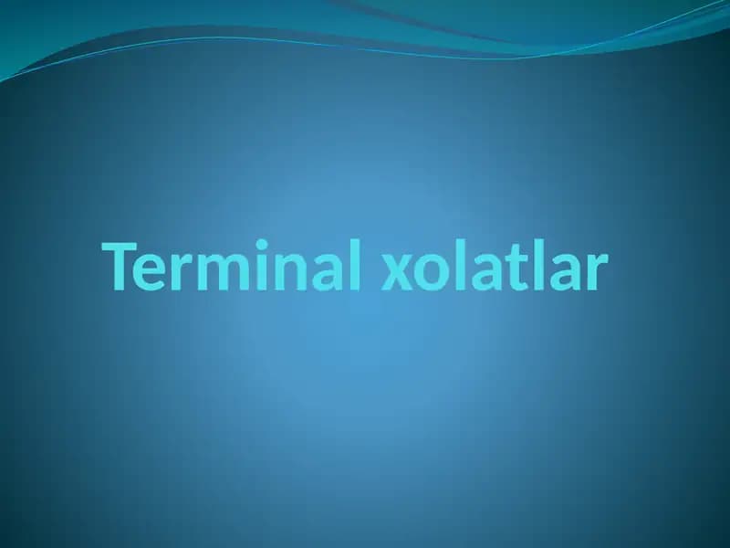 Terminal xolatlar