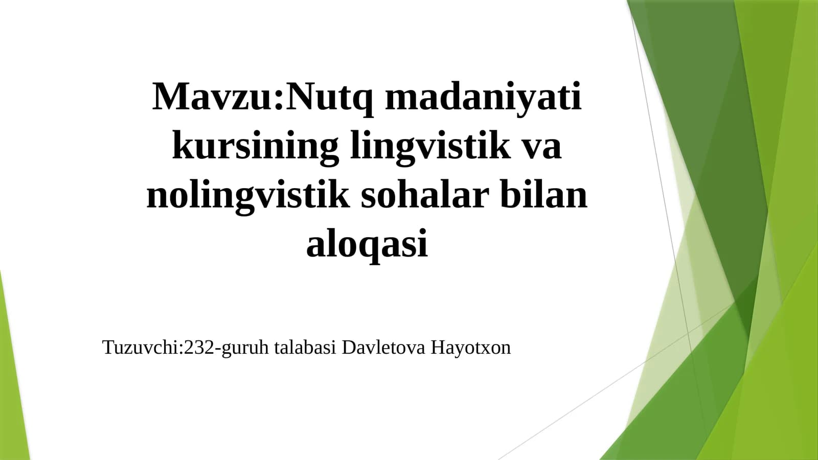 Nutq madaniyatining lingvistik va nolinlingvistik sohalar bilan aloqasi