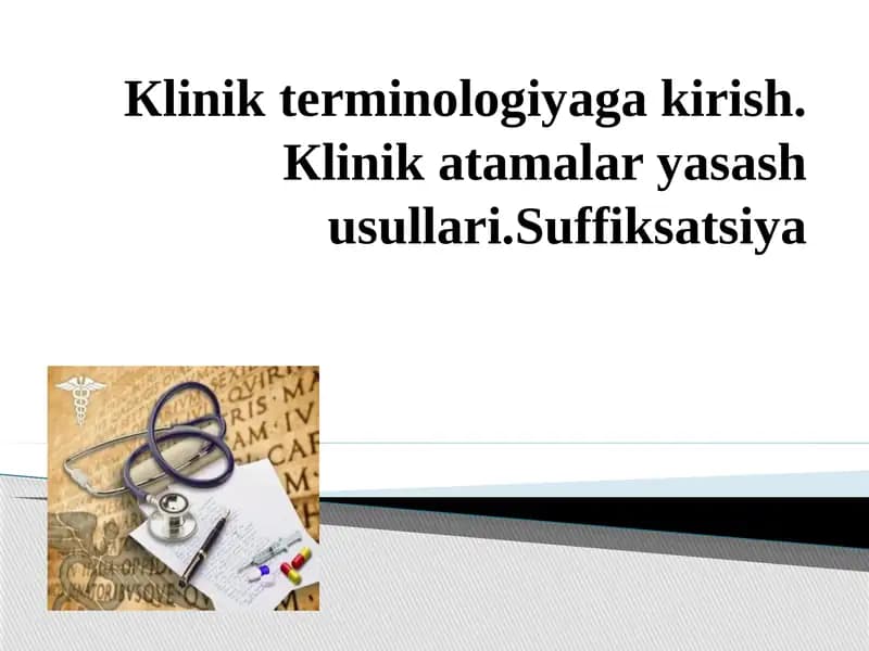 Klinikterminologiyagakirish