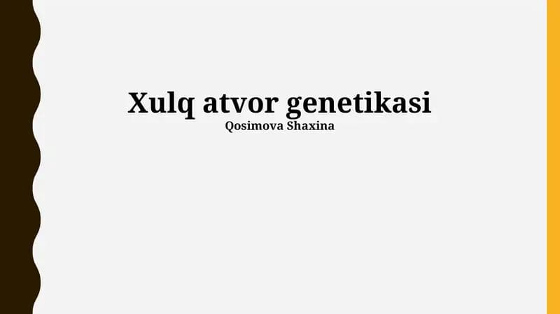 Genetik Muhandislik Texnologiyalari
