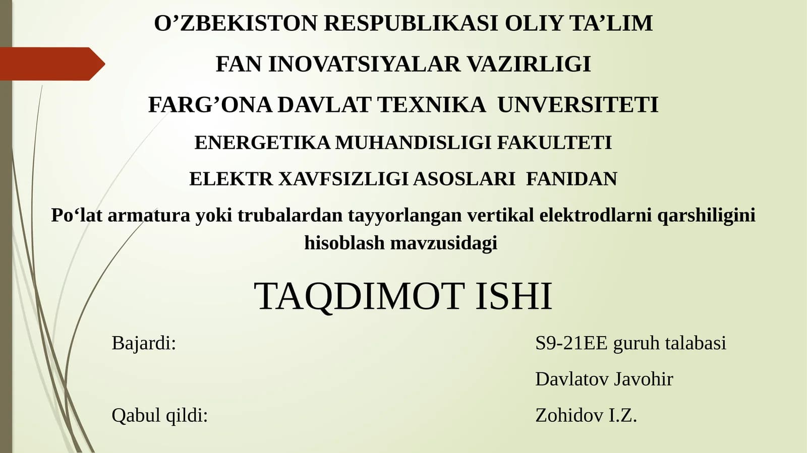 Vertikalelektrodlar qarshiligi hisoblash