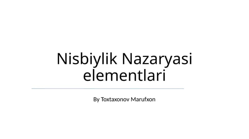 Umumiy nisbiylik nazariyasi