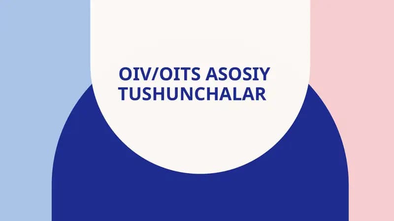 OIV/OIT Sasoytushunchar