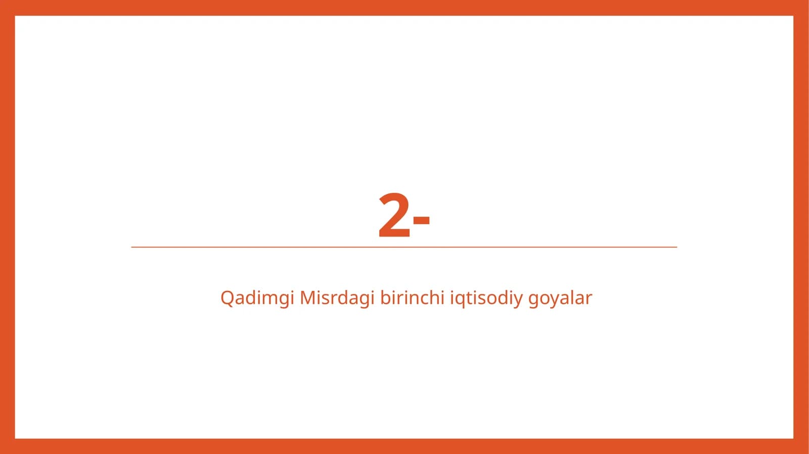 Qаdimgi Misrdаgi birinchi iqtisodiy goyаlаr