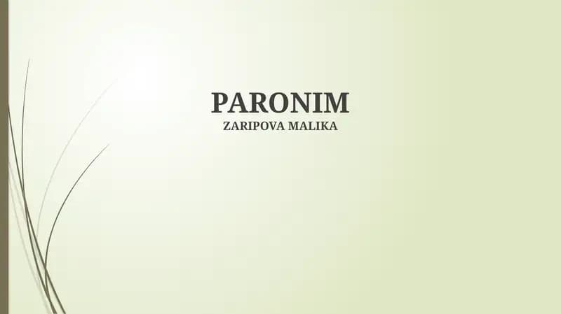 PARONIM