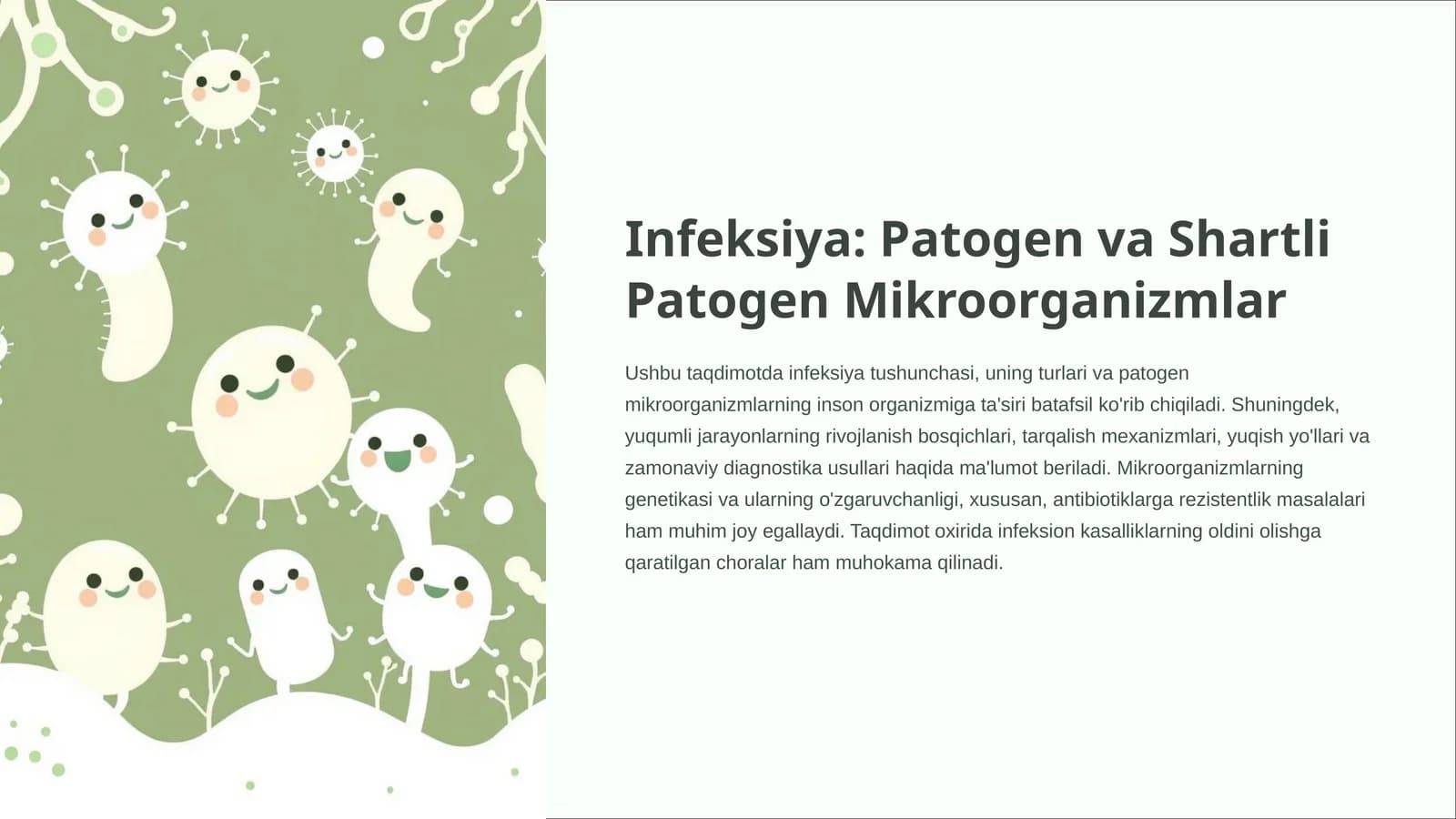 Infeksiya: Patogen va Shartli Patogen Mikroorganizmlar
