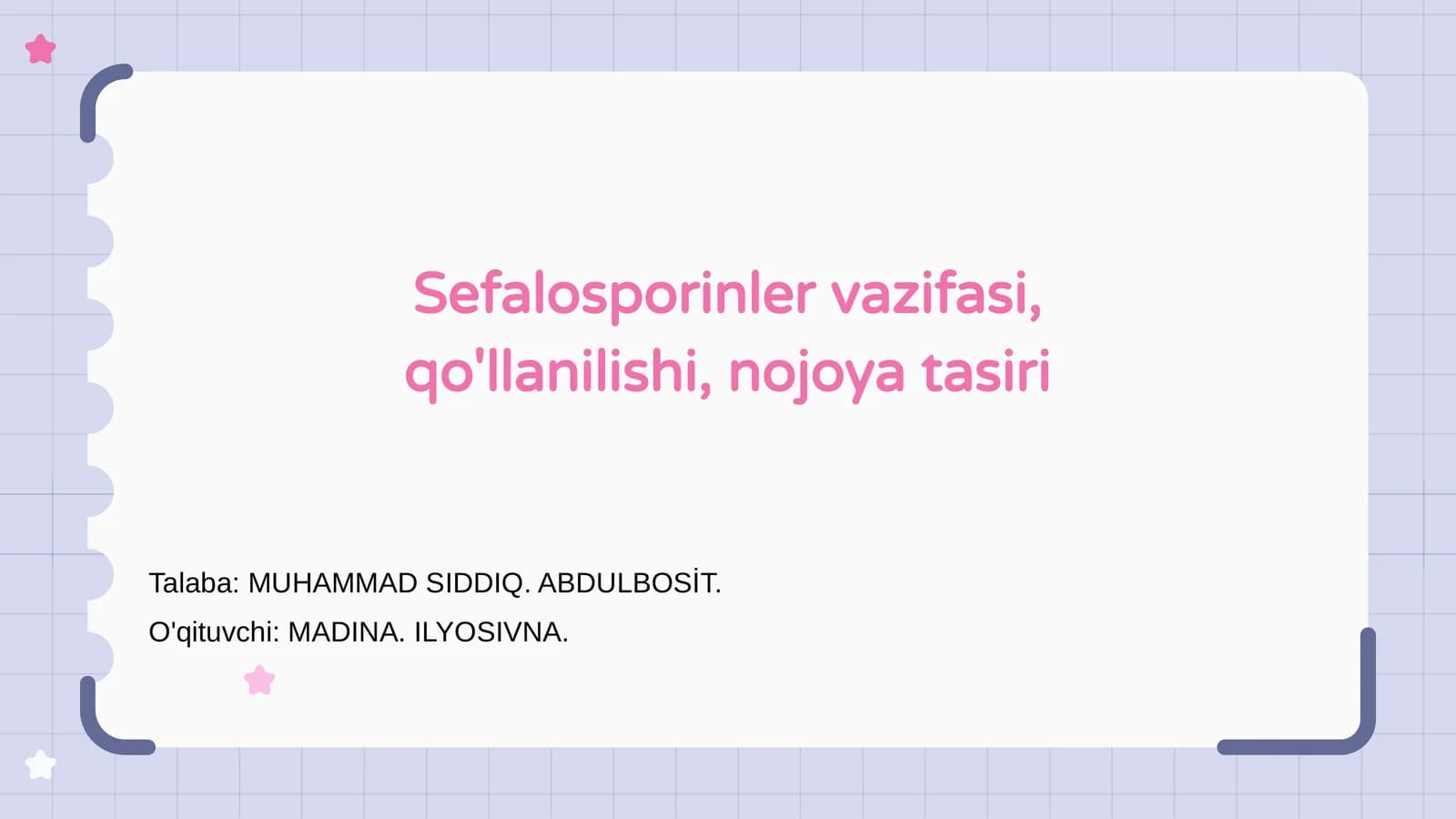 Sefalosporinlar vazifasi, qo'llanilishi, nojoya tasiri