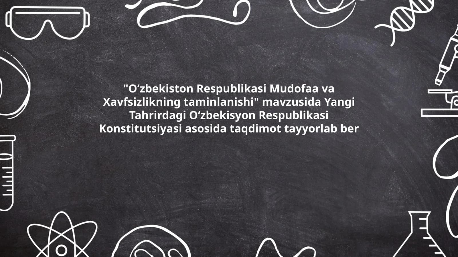 Oʻzbekiston Respublikasi Mudofaa va Xavfsizlikning taminlanishi