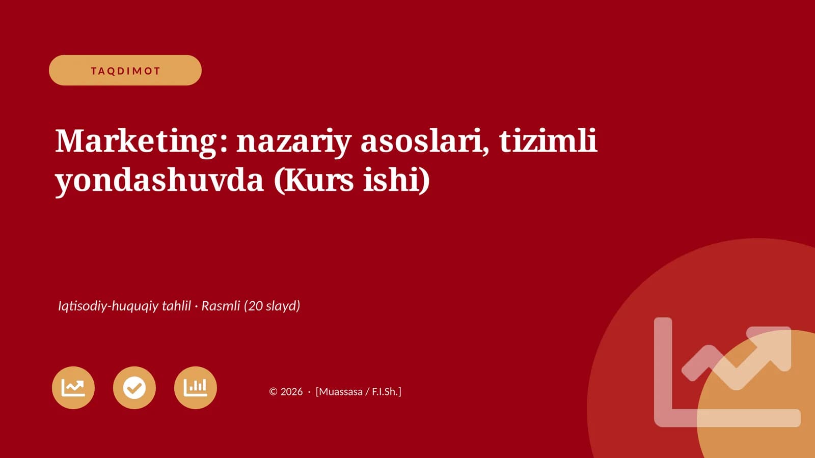 Marketing: nazariy asoslari, tizimli yondashuvda (Kurs ishi)