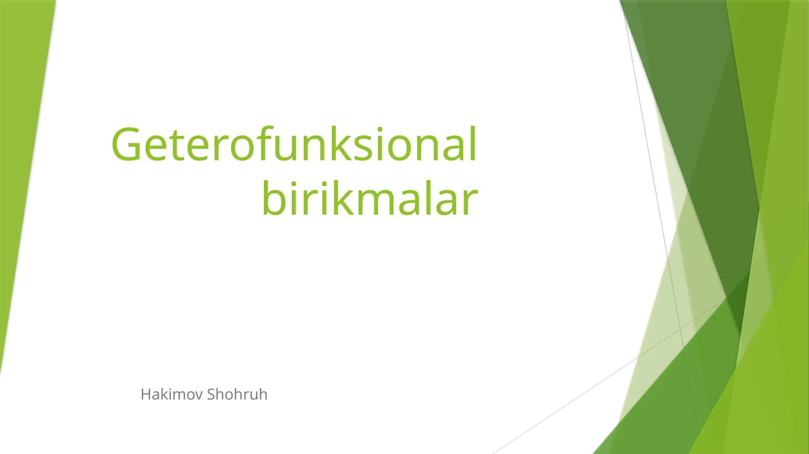 Geterofunksional birikmalar