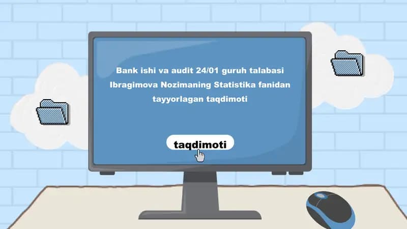 Ibragimova Nozimaning Statistika fanidan tayyorlagan taqdimoti