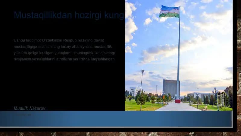 Mustaqillikdan hozirgi kunga