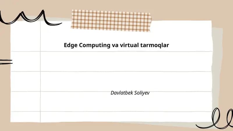 Edge Computing texnologiyasi