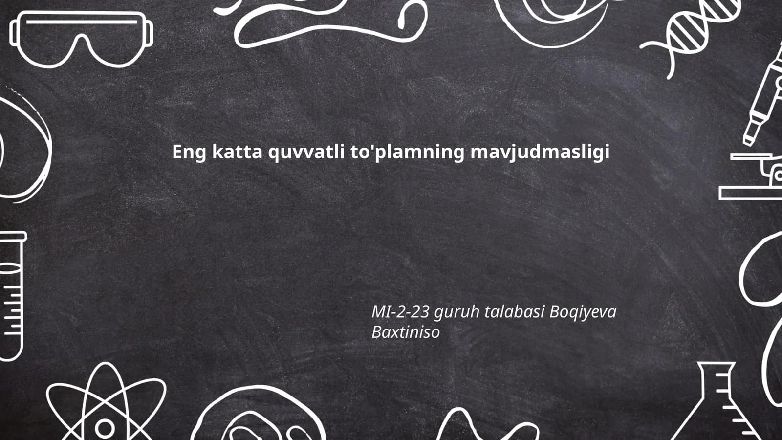 Eng katta quvvatli to'plamning mavjudmasligi
