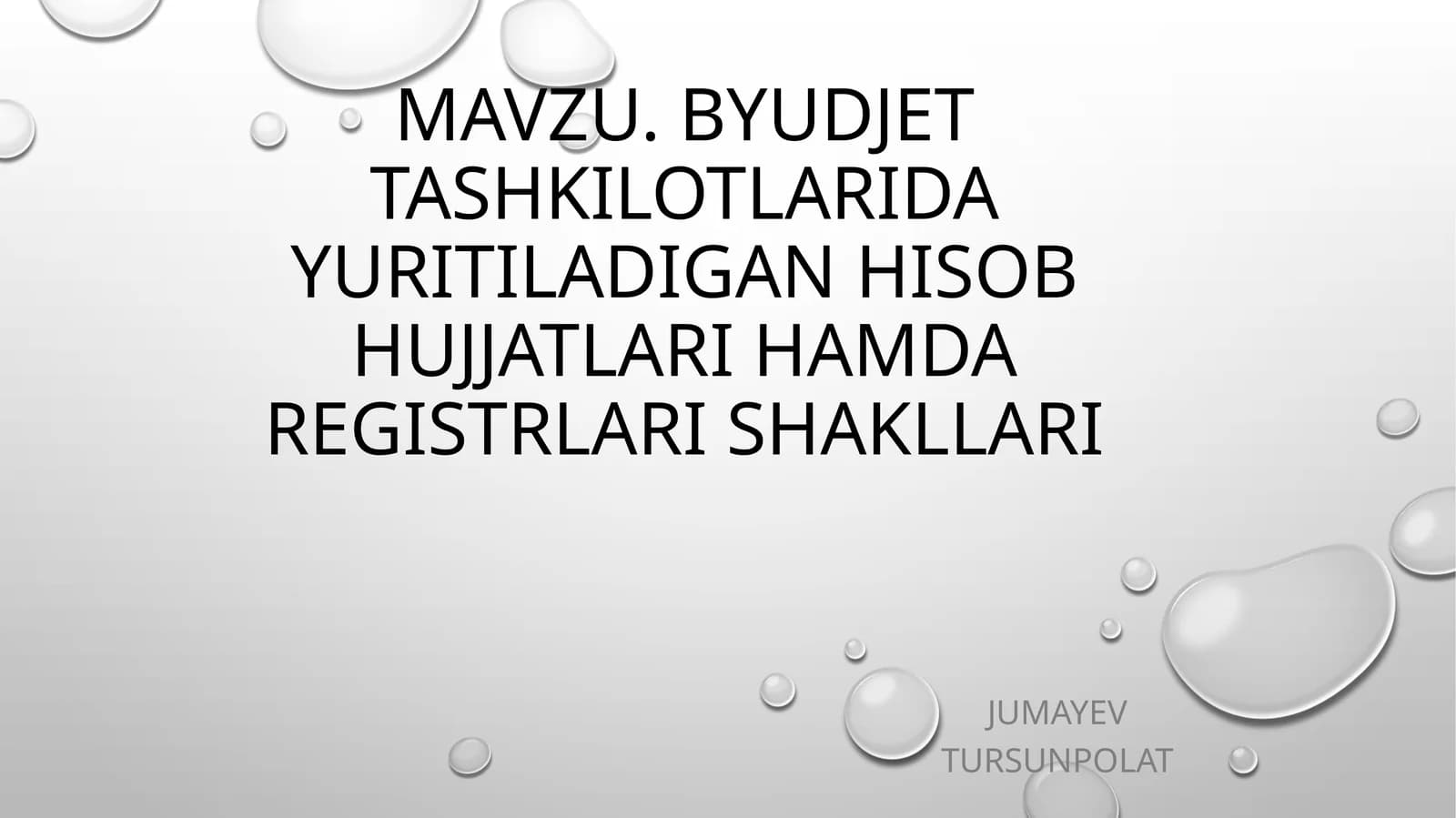 byudjettashkilotlaridayuritiladiganhisobhujjatlarihamdaregistrlarishakllari