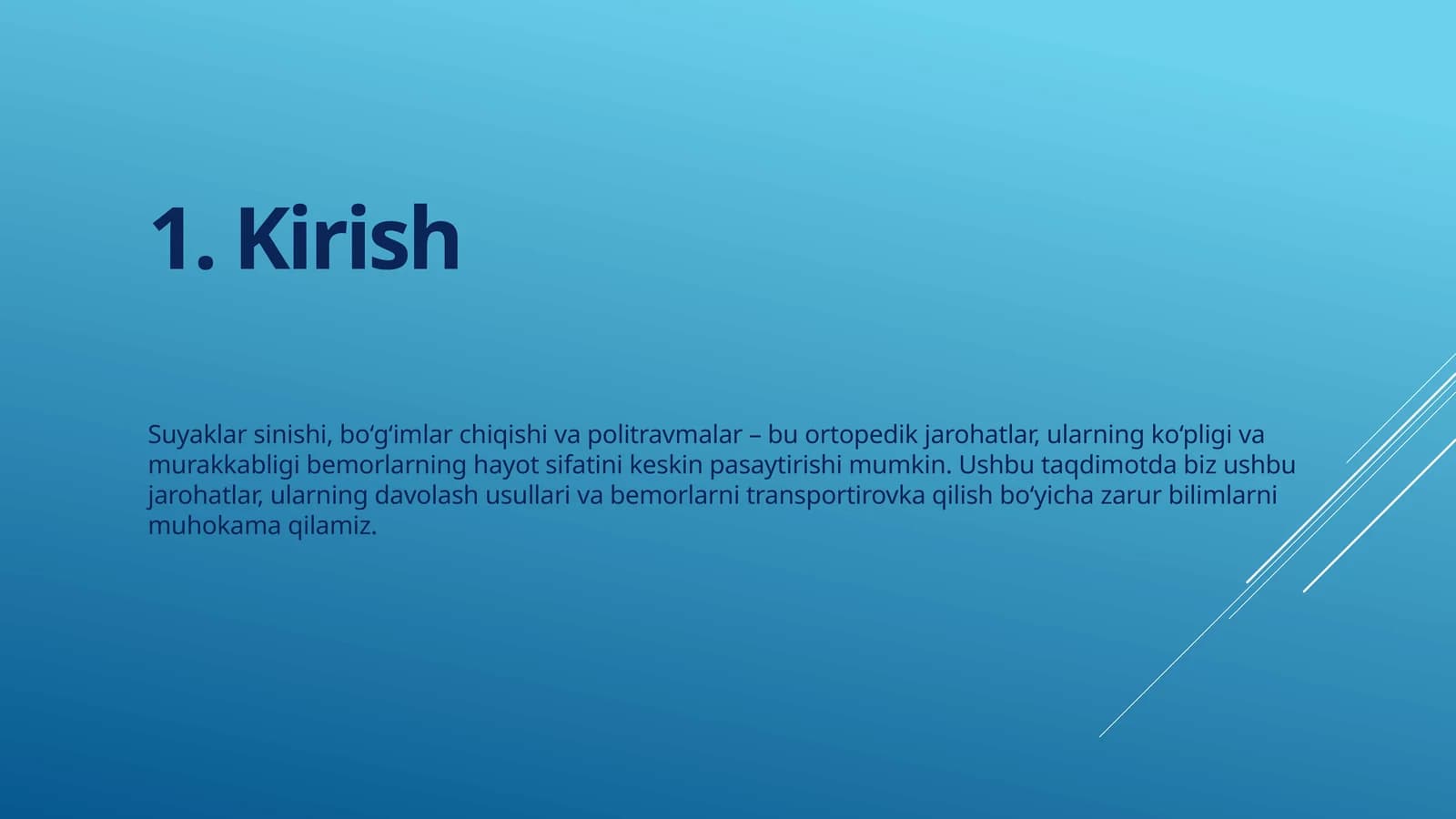 Ortopedik jarohatlar