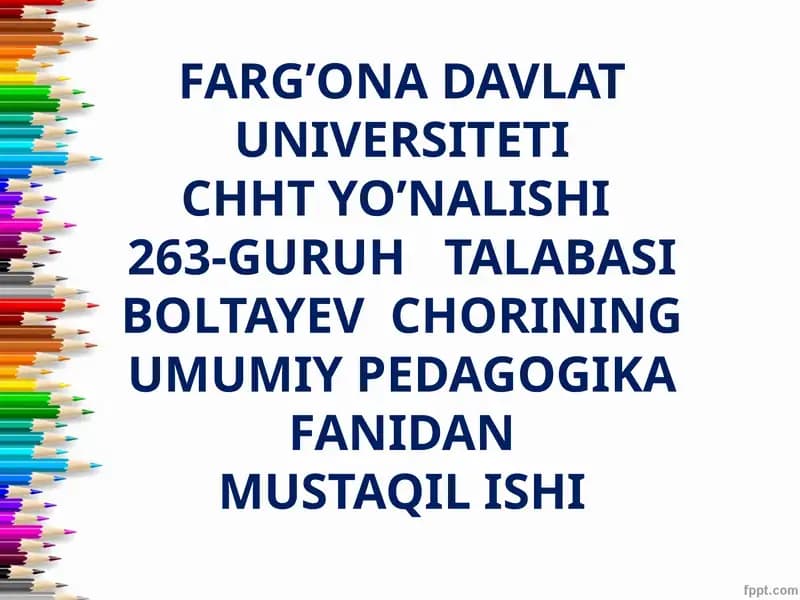 PEDAGOGIKA FIKR TARIXI VA MAKTAB AMALIYOTIDA O’QITUVCHI MAXORATI MASALALARI