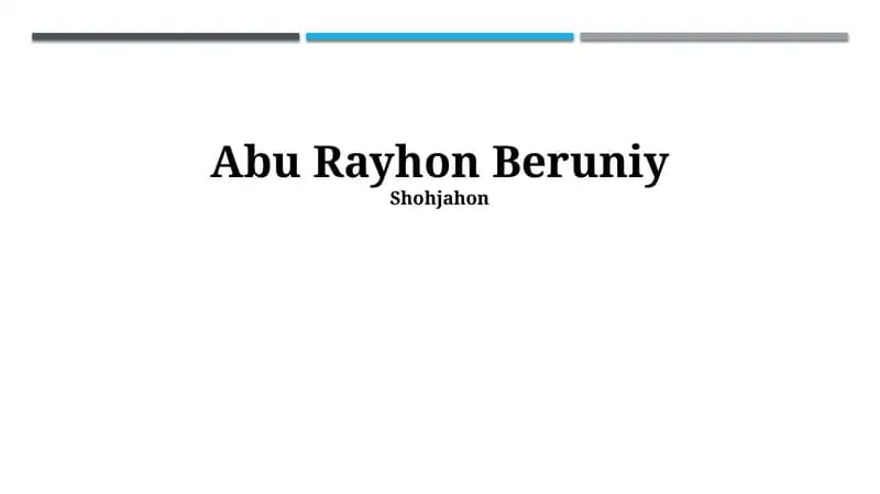 Abu Rayhon Beruniy