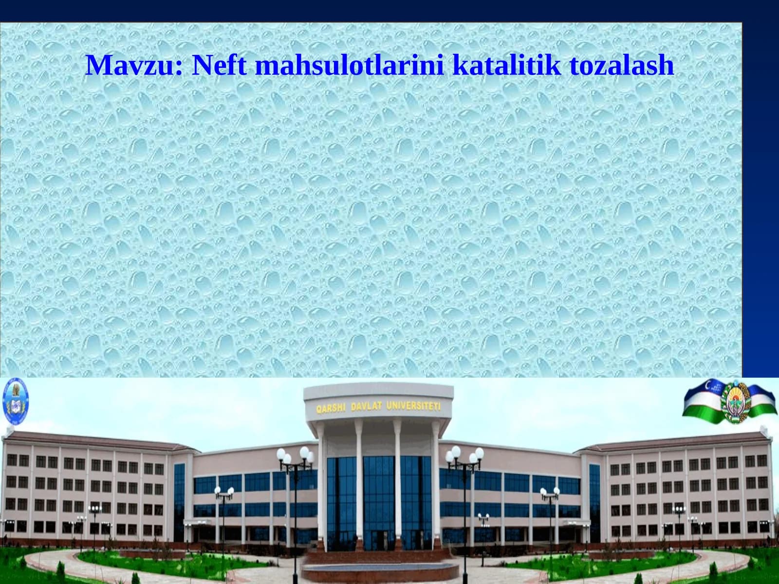 Neft mahsulotlarini katalitik tozalash
