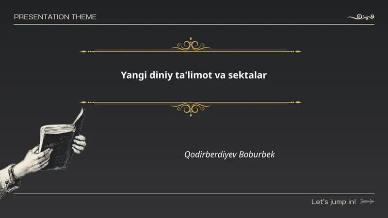 Yangi diniy ta'limot va sektalar