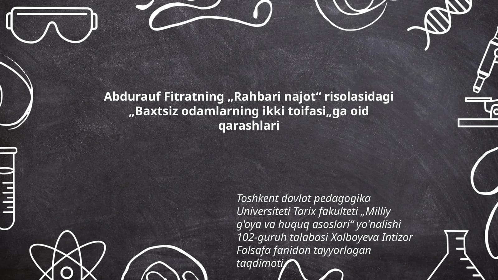 Abdurauf Fitratning „Rahbari najot“ risolasidagi „Baxtsiz odamlarning ikki toifasi„ga oid qarashlari