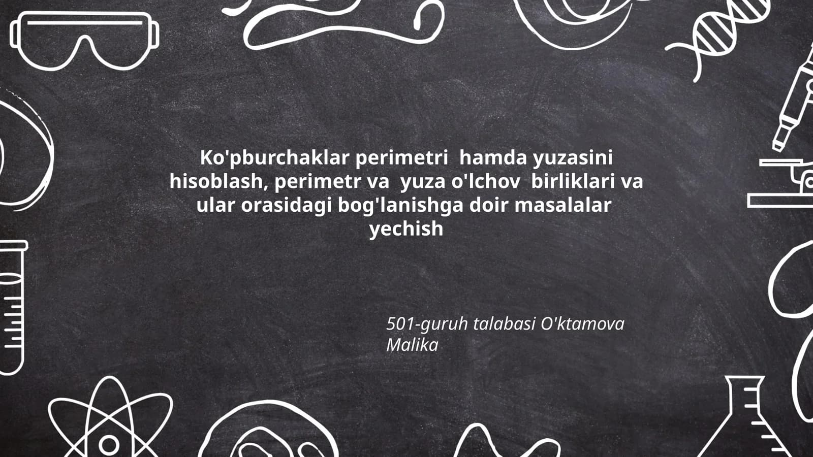 Ko'pburchaklar perimetri hamda yuzasini hisoblash