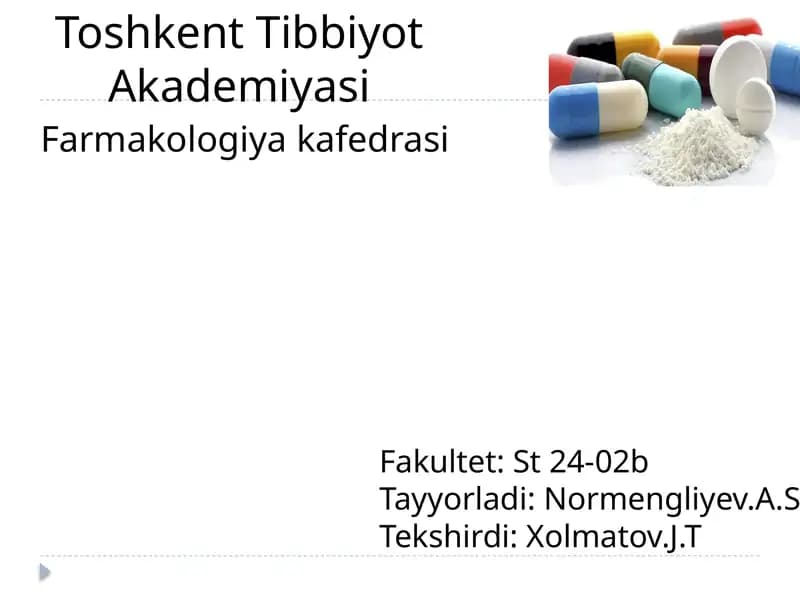 PSIXOSTIMULYATORLAR Kimyoviy Jihatdan