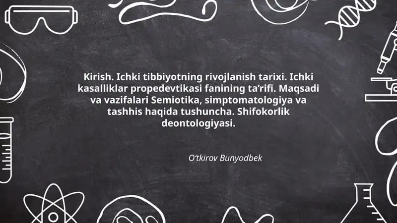 Ichki kasalliklar propedevtikasi
