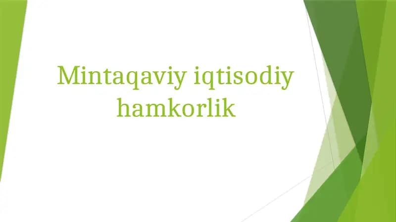 Mintaqaviy Iqtisodiy Hamkorlik