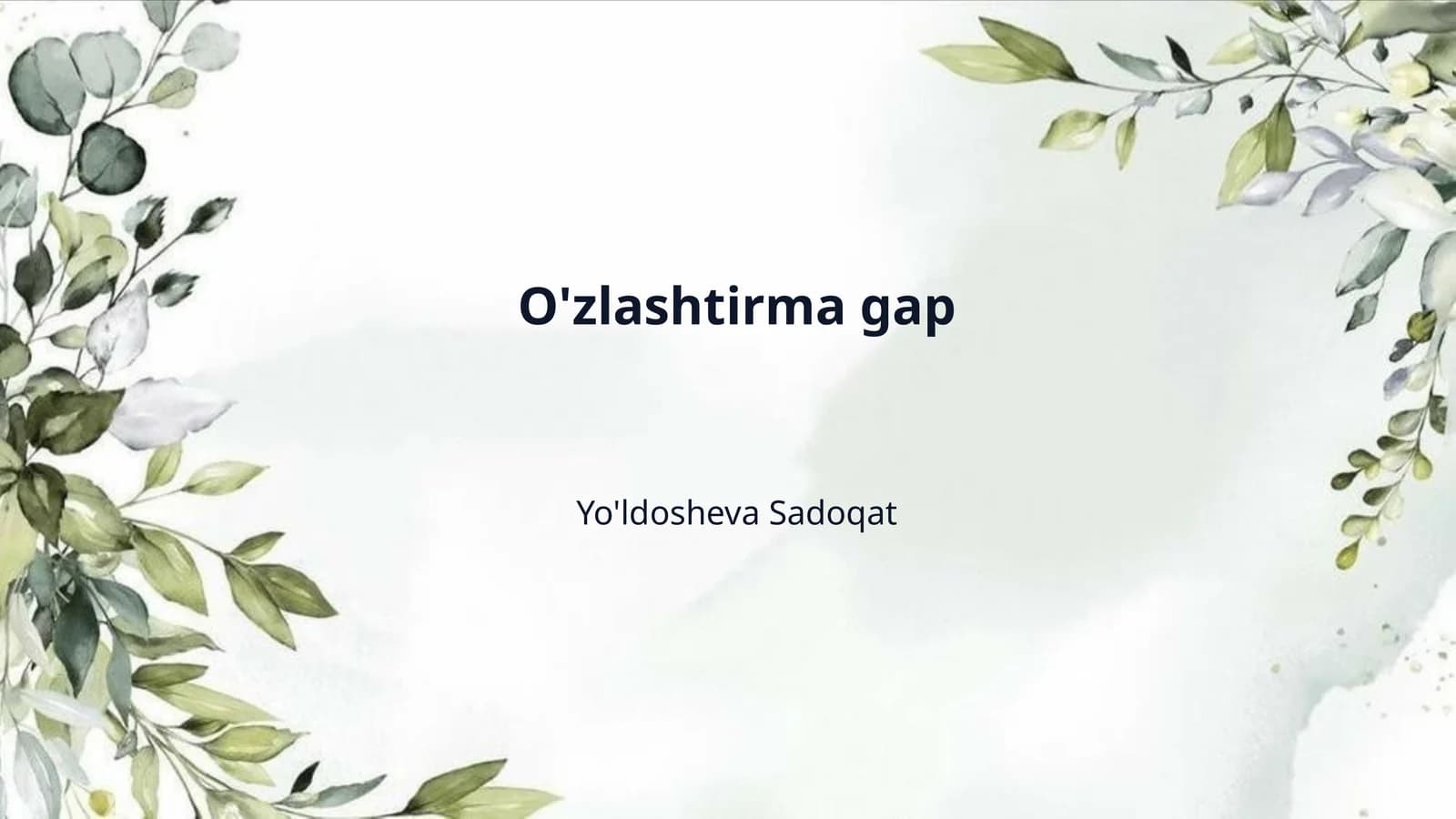 O'zlashtirma gap