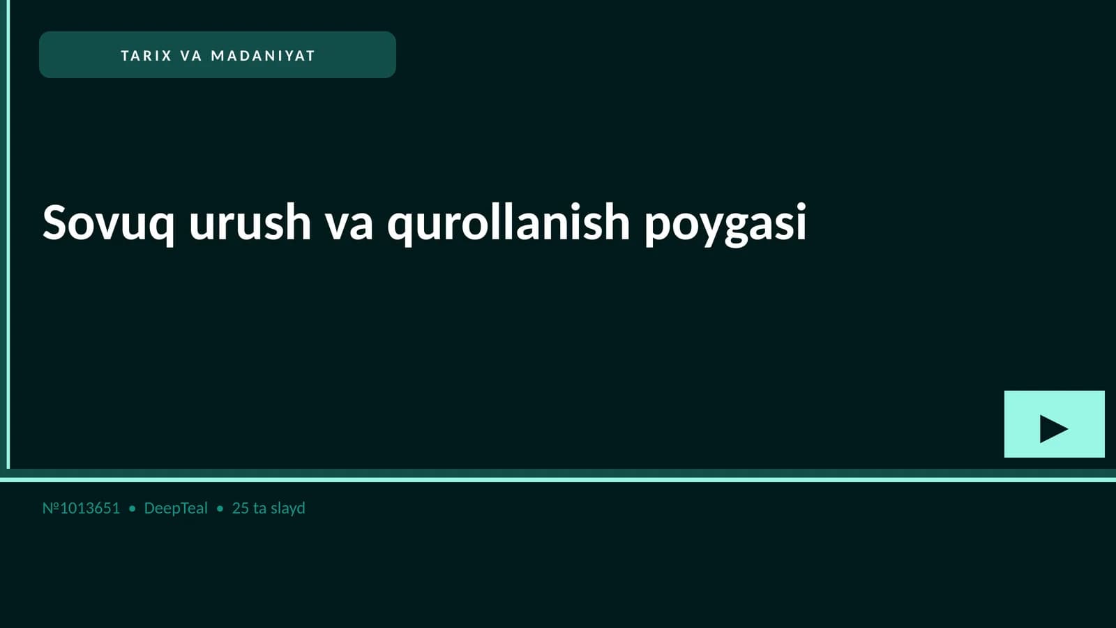 Sovuq urush va qurollanish poygasi