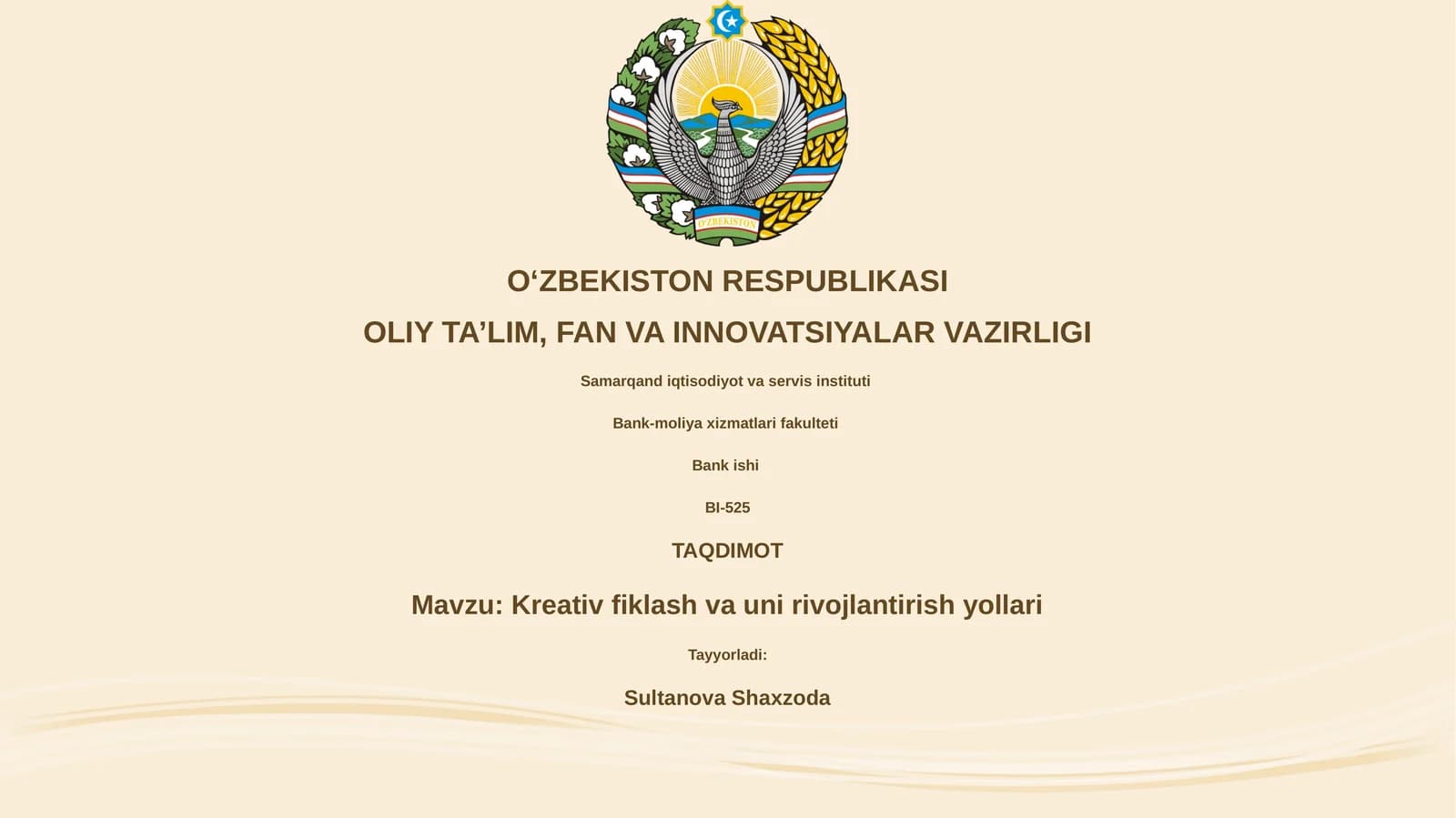Kreativ fiklash va uni rivojlantirish yollari