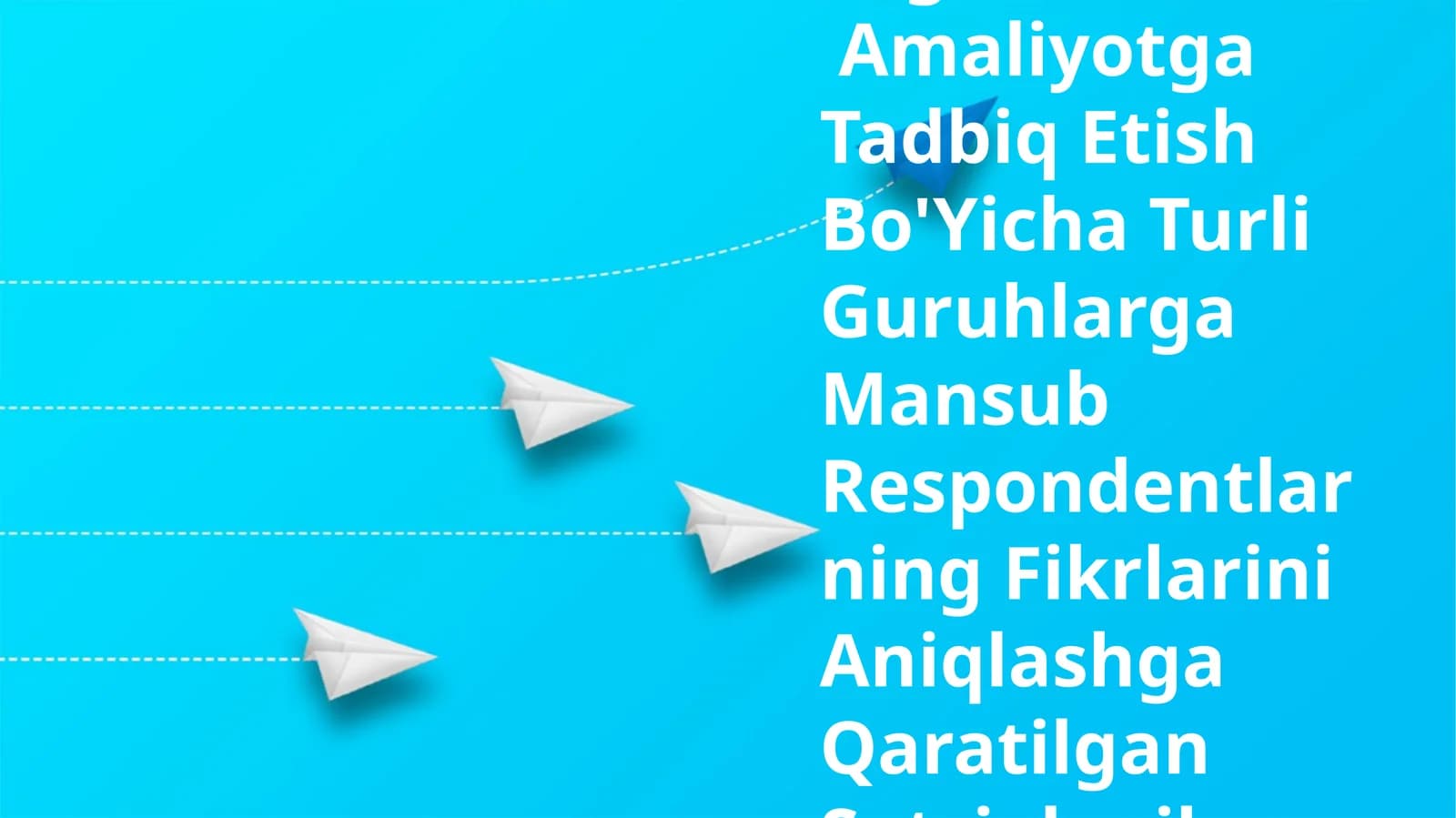 Integratsiyalashgan Ta'Limni Amaliyotga Tadbiq Etish Bo'Yicha Turli Guruhlarga Mansub Respondentlarning Fikrlarini Aniqlashga Qaratilgan Sotsiologik Tadqiqotlar