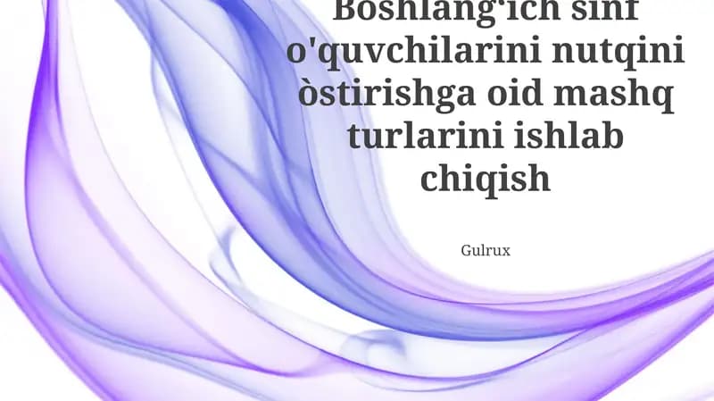Nutq Mashqlari