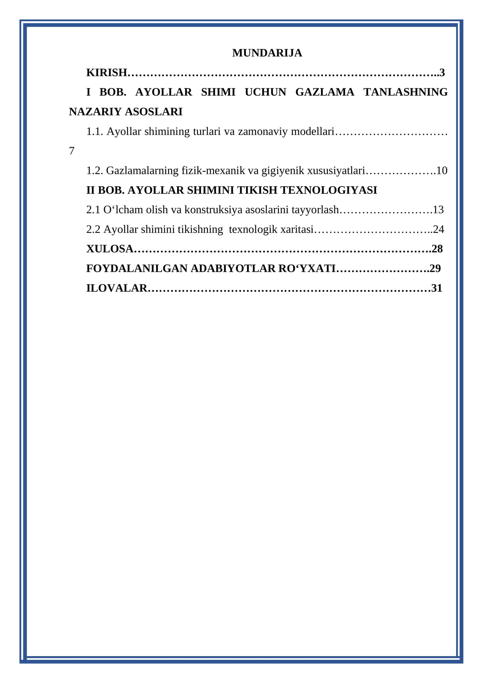AYOLLAR SHIMI UCHUN GAZLAMA TANLASHNING NAZARIY ASOSLARI