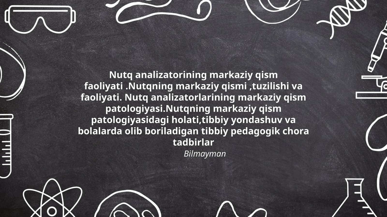 Nutq analizatorining markaziy qism faoliyati.Nutqning markaziy qismi,tuzilishi va faoliyati. Nutq analizatorlarining markaziy qism patologiyasi.Nutqning markaziy qism patologiyasidagi holati,tibbiy yondashuv va bolalarda olib boriladigan tibbiy pedagogik chora tadbirlar