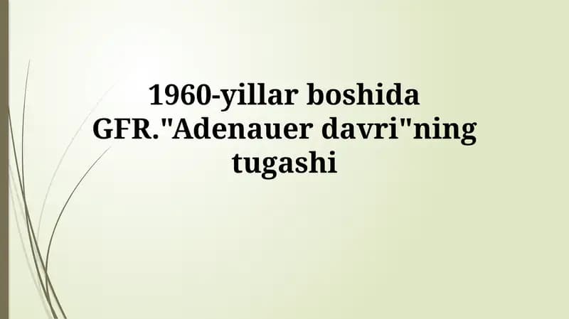 "Wirtschaftswunder" (Iqtisodiy mo'jiza)
