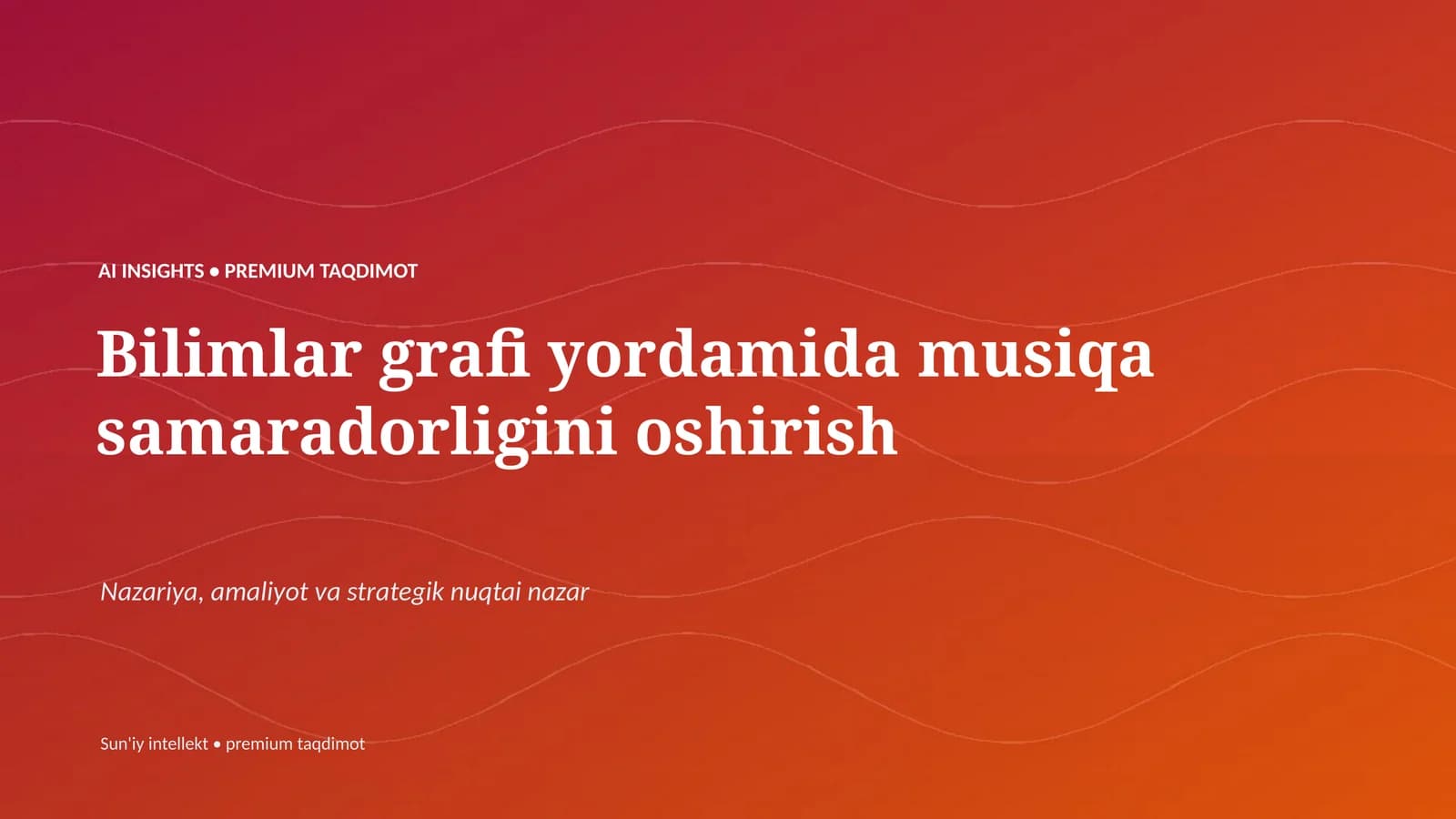 AI INSIGHTS • PREMIUM TAQDIMOT