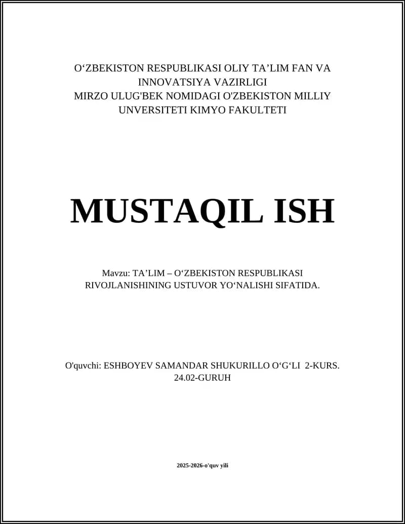 Umumta'lim maktablari sifatini oshirish strategiyalari