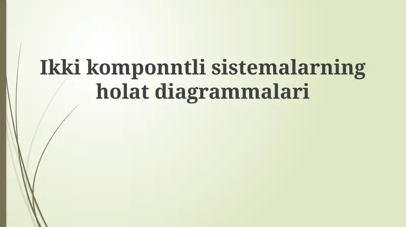 Ikki Komponentli Sistemalarning Fazaviy Diagrammalari