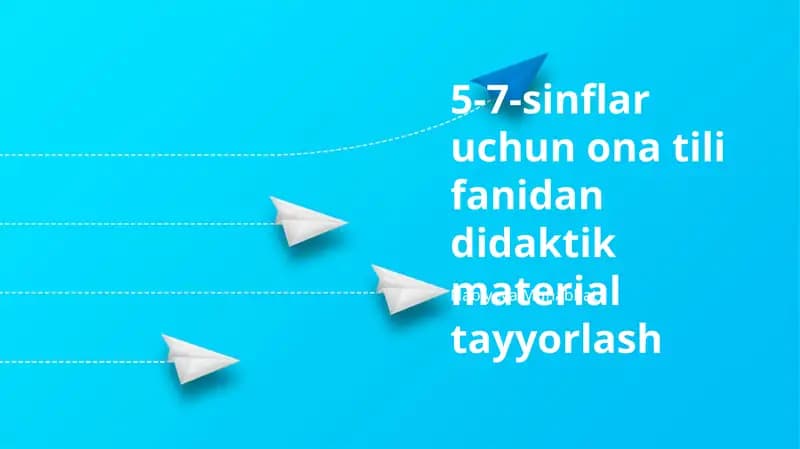 Ona tili fanidan didaktik materiallar