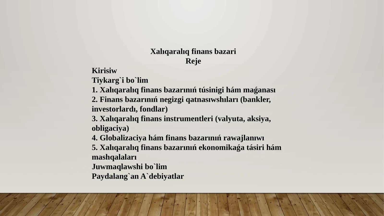 Xalıqaralıq finans bazari