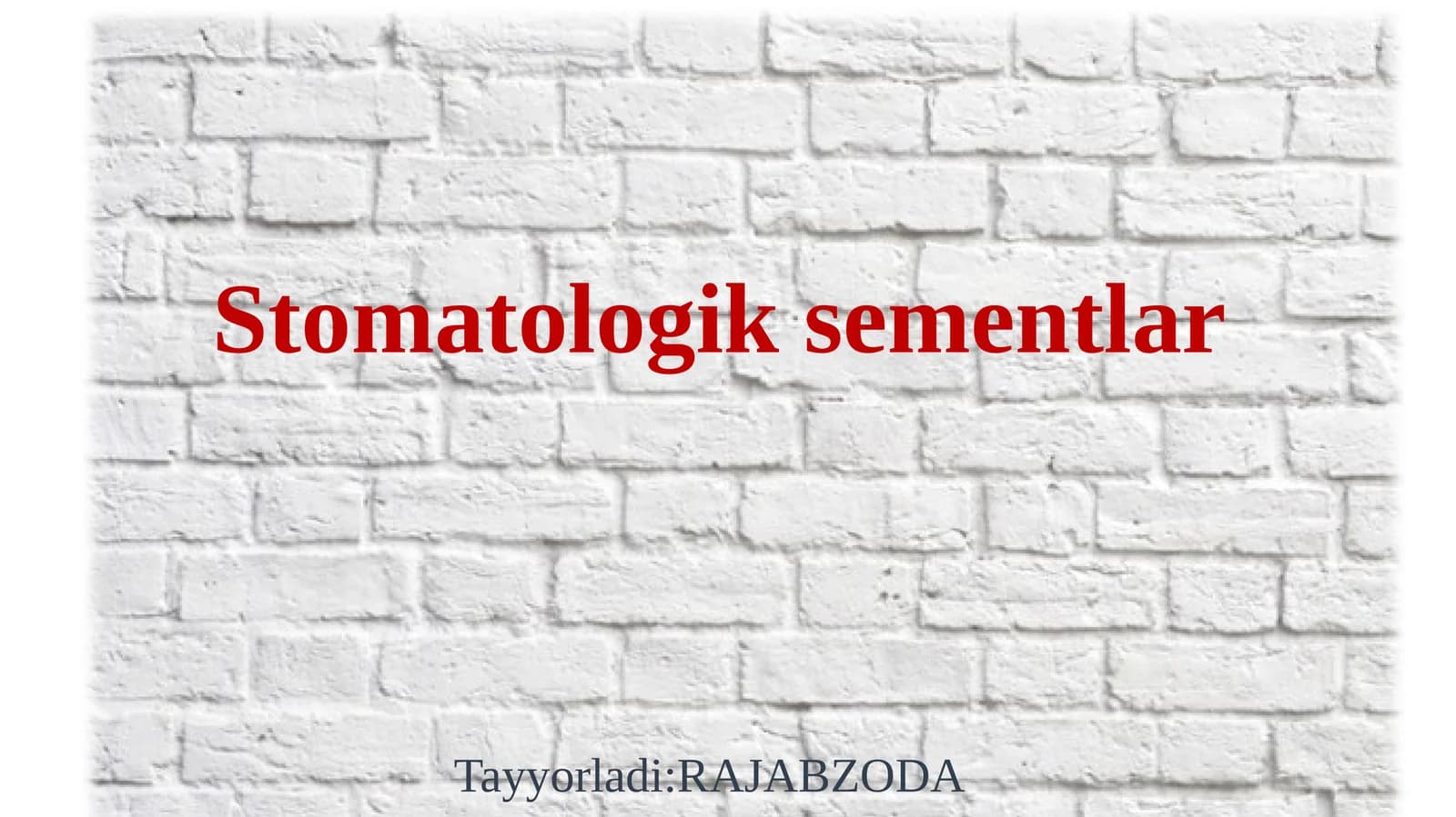 STOMATOLOGIK SEMENT