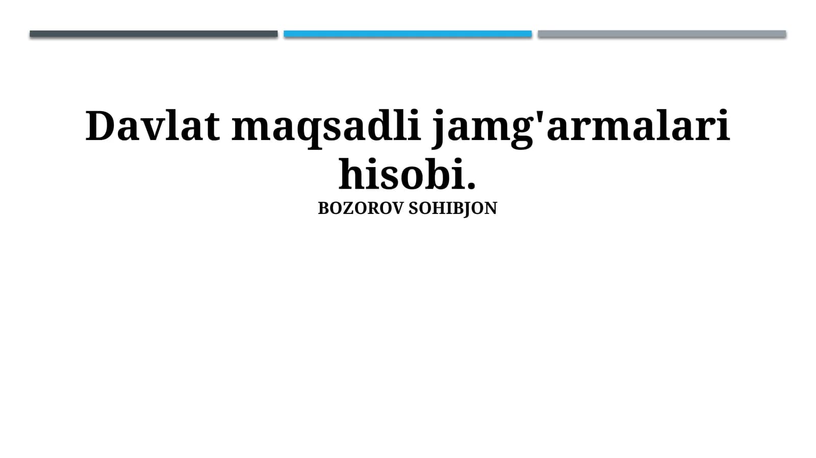 Davlat maqsadli jamg'armalari hisobi
