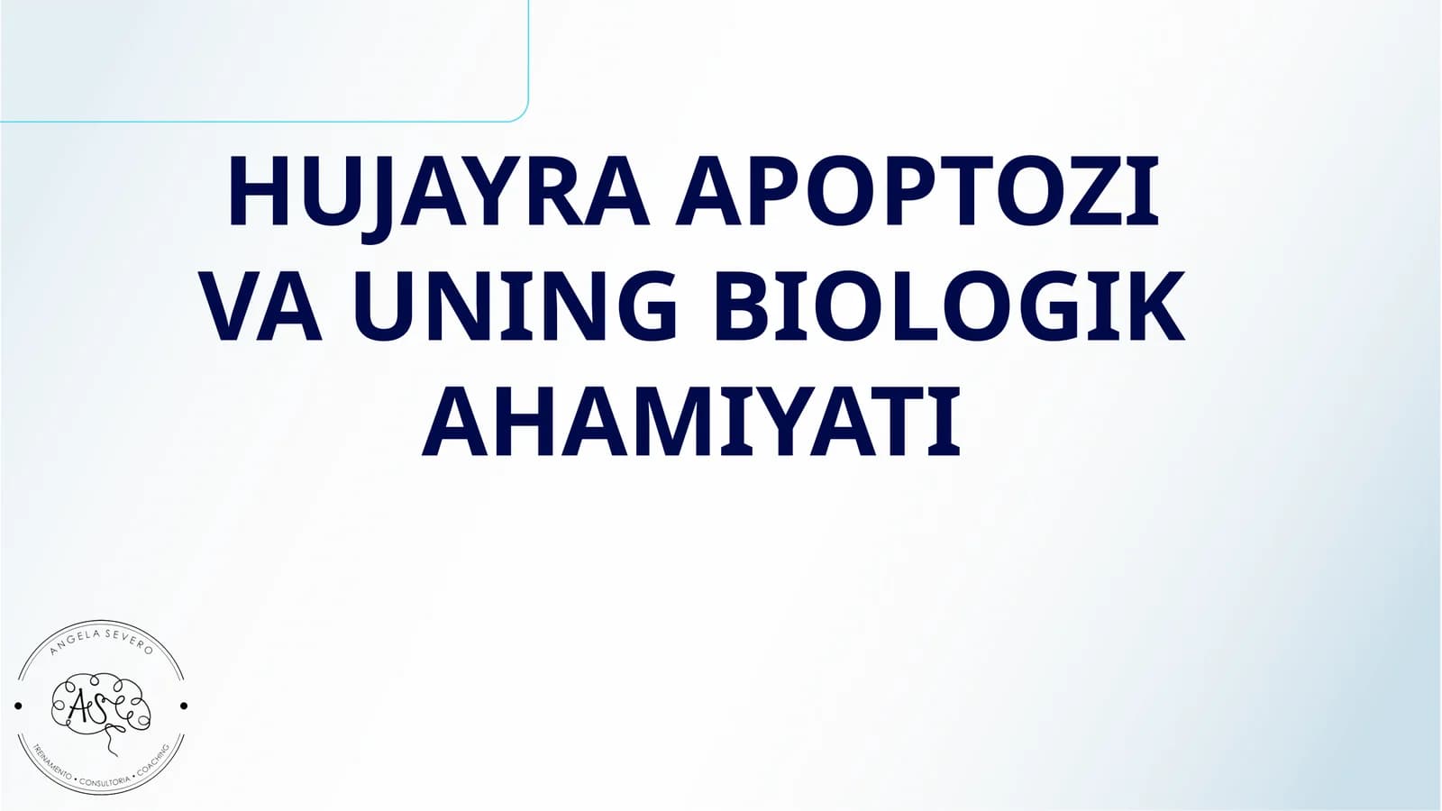 HUJAYRA APOPTOZI VA UNING BIOLOGIK AHAMIYATI
